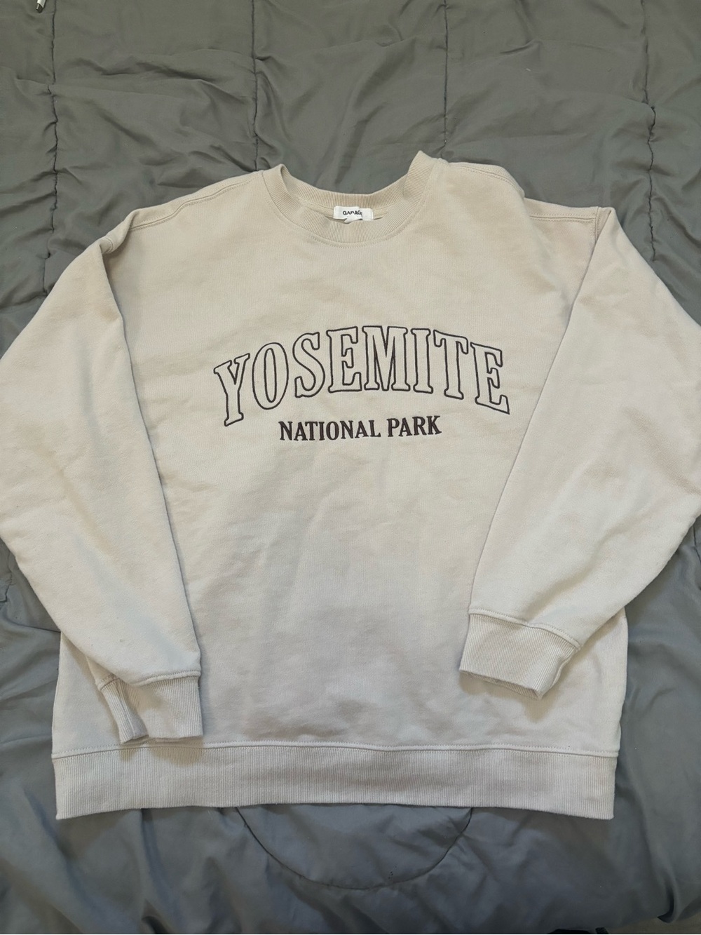 Garage Yosemite National Park Crewneck Sweatshirt - Light Beige